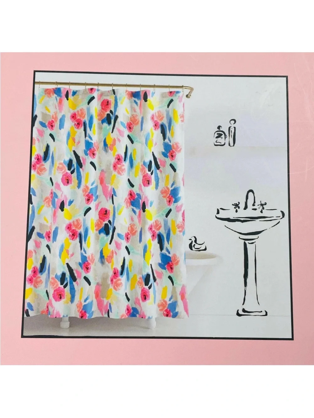 🕷️ kate spade paintball floral shower curtain